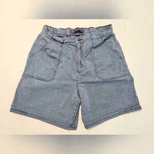 Women’s Casual Elastic-Waist Blue Shorts